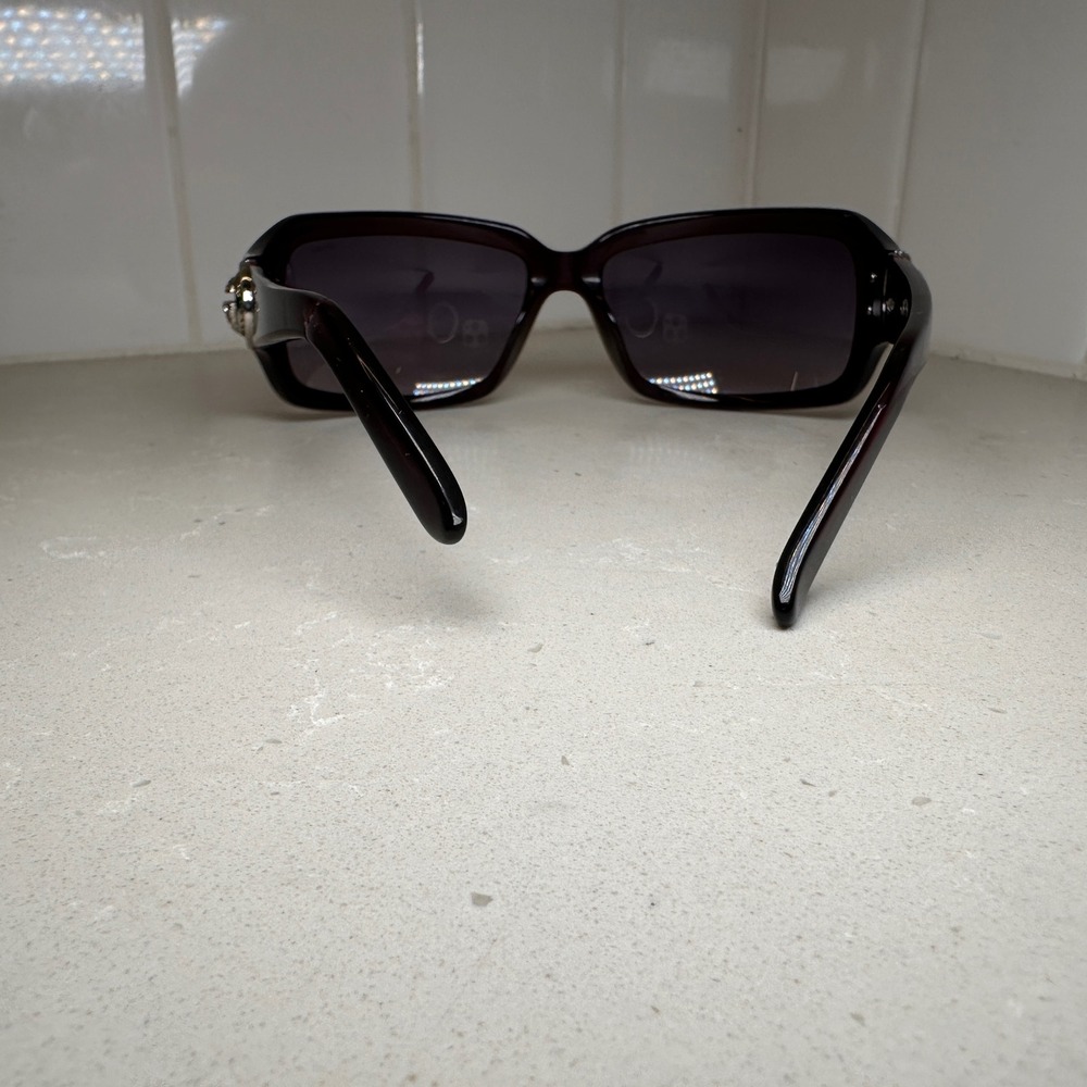 Vintage Y2K GUCCI Sunglasses Womens Burgundy Square Ball Joint Hinge Safilo - Picture 10 of 13